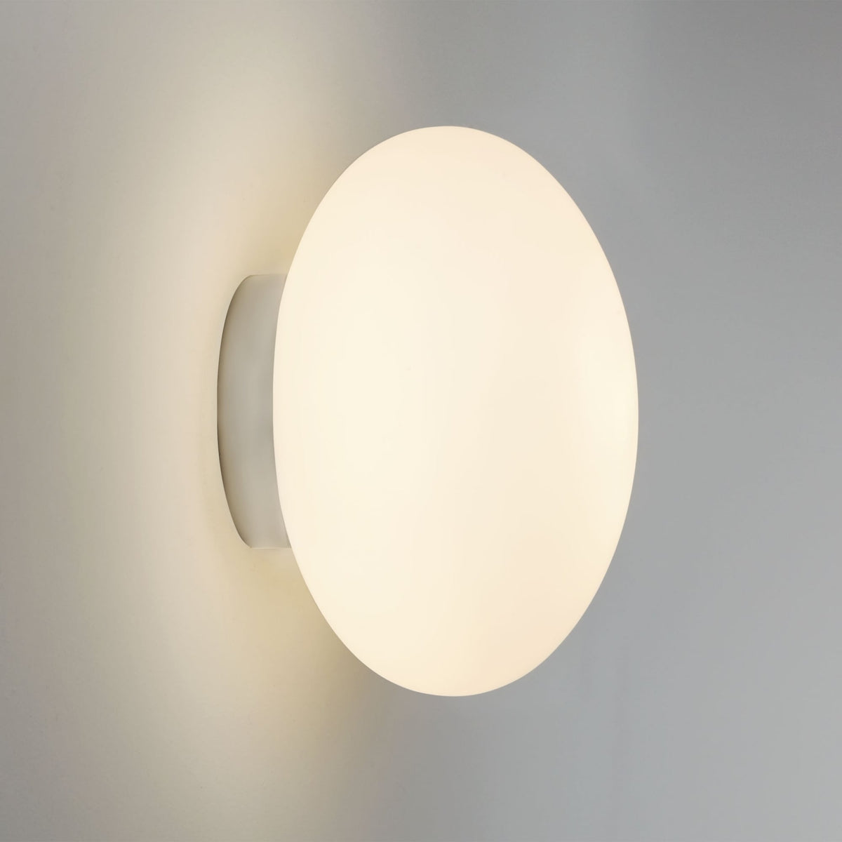 Zeppo IP44 Opal Glass Bathroom Wall Light in Polished Chrome