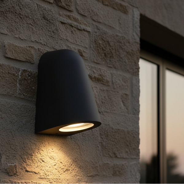 Mast IP65 Exterior Wall Light in Textured Black