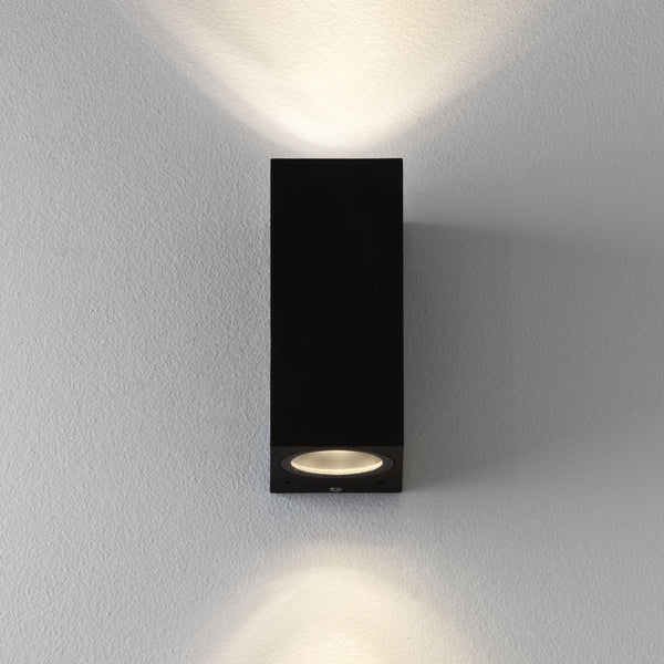Chios 150 IP44 Exterior Up and Down Wall Light in Black