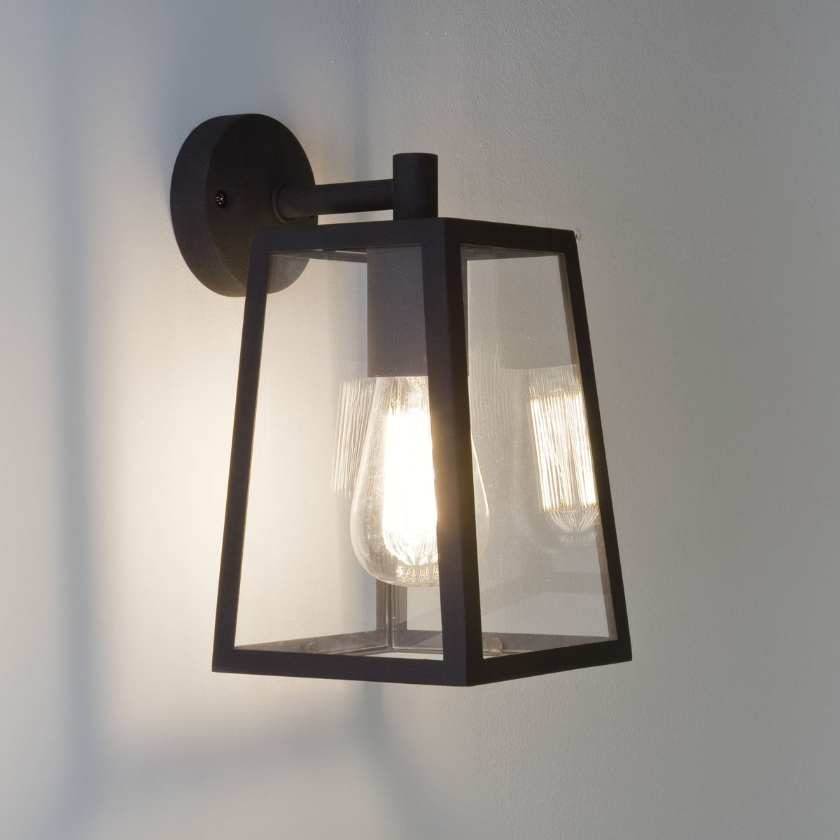 Calvi Wall 215 Lantern Exterior Wall Light in Black