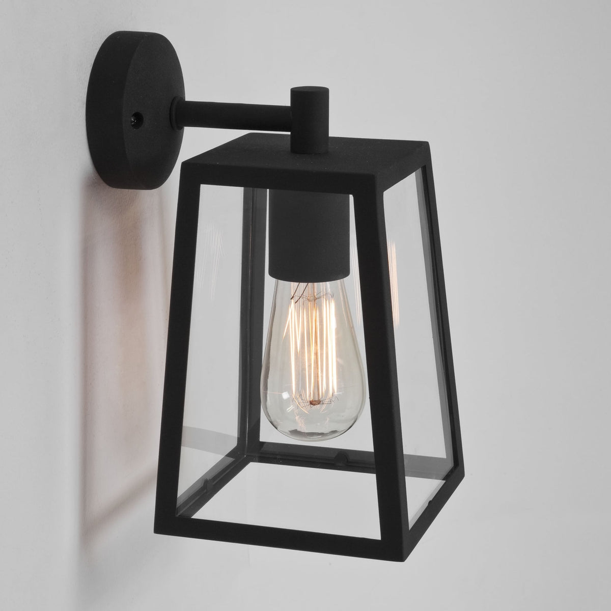 Calvi Wall 215 Lantern Exterior Wall Light in Black