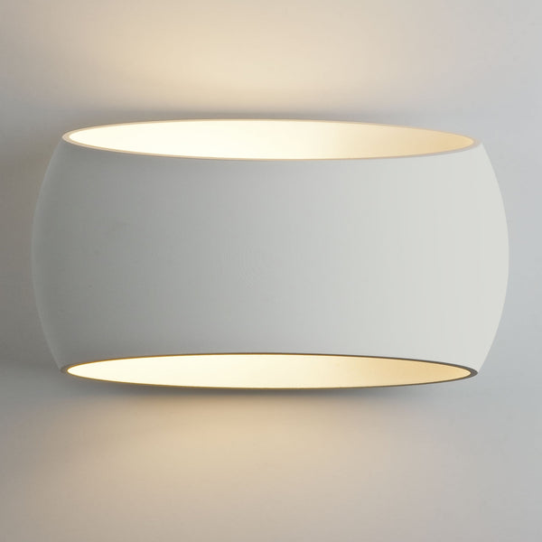 Aria 300 White Plaster Wall Light