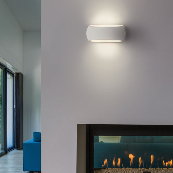 Aria 300 White Plaster Wall Light
