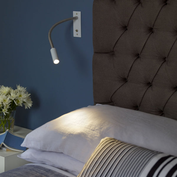 Leo Switched LED Reading Wall Light in Bronze