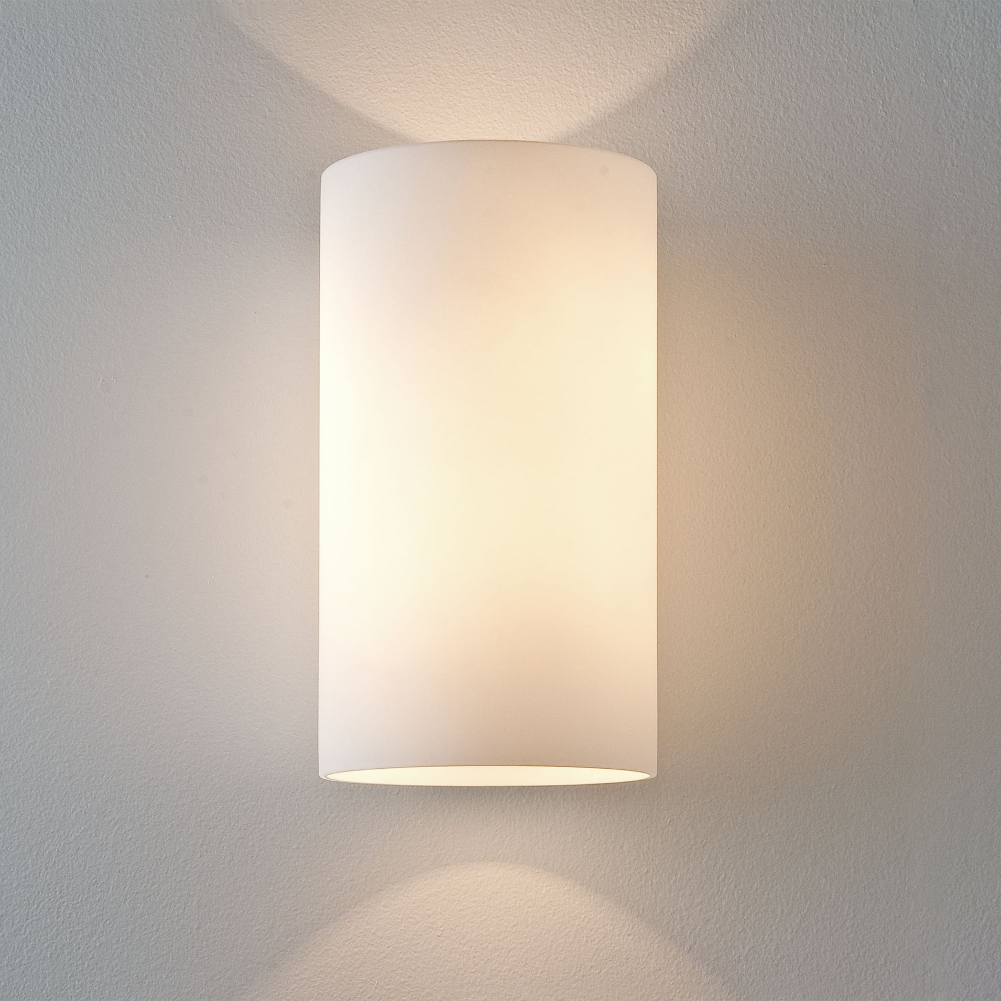 Astro Cyl 260 White Glass Wall Light | Dusk Lights – Dusk Lighting