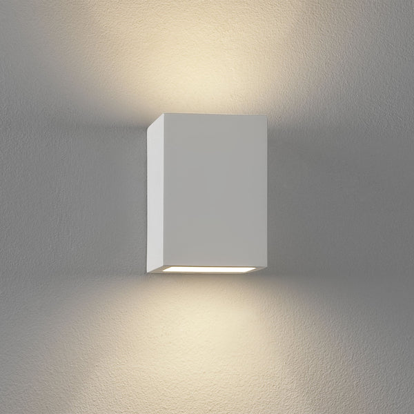 Mosto White Plaster Up and Down Wall Light