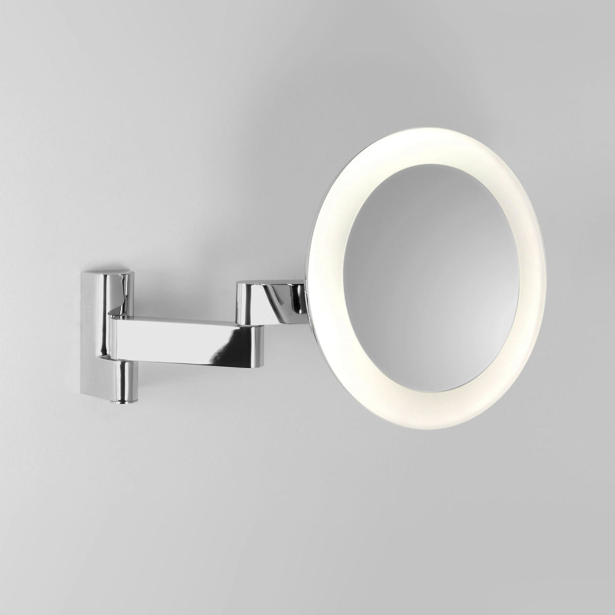 Niimi LED IP44 Round Illuminated Magnifying Mirror Chrome
