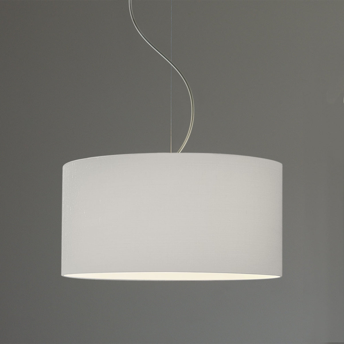 Drum 500 Fabric Pendant Shade in White
