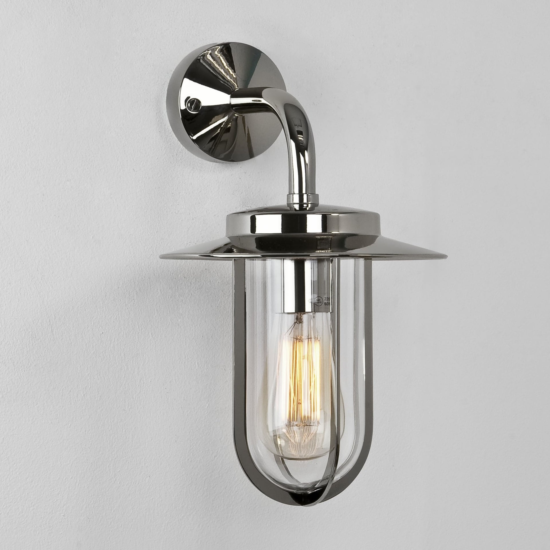 Montparnasse IP44 Exterior Wall Light Nickel