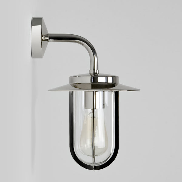 Montparnasse IP44 Exterior Wall Light in Nickel