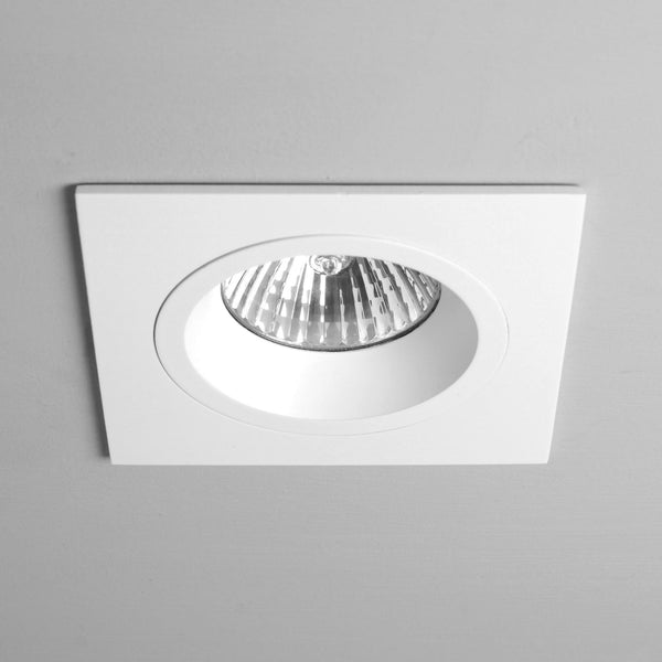 Taro GU10 Square White Fixed Fire Rated Recessed Downlight