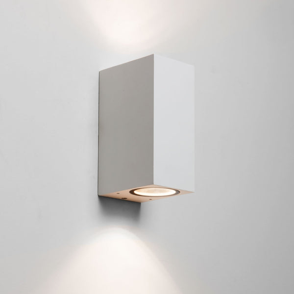 Chios 150 IP44 Exterior Up and Down Wall Light in White