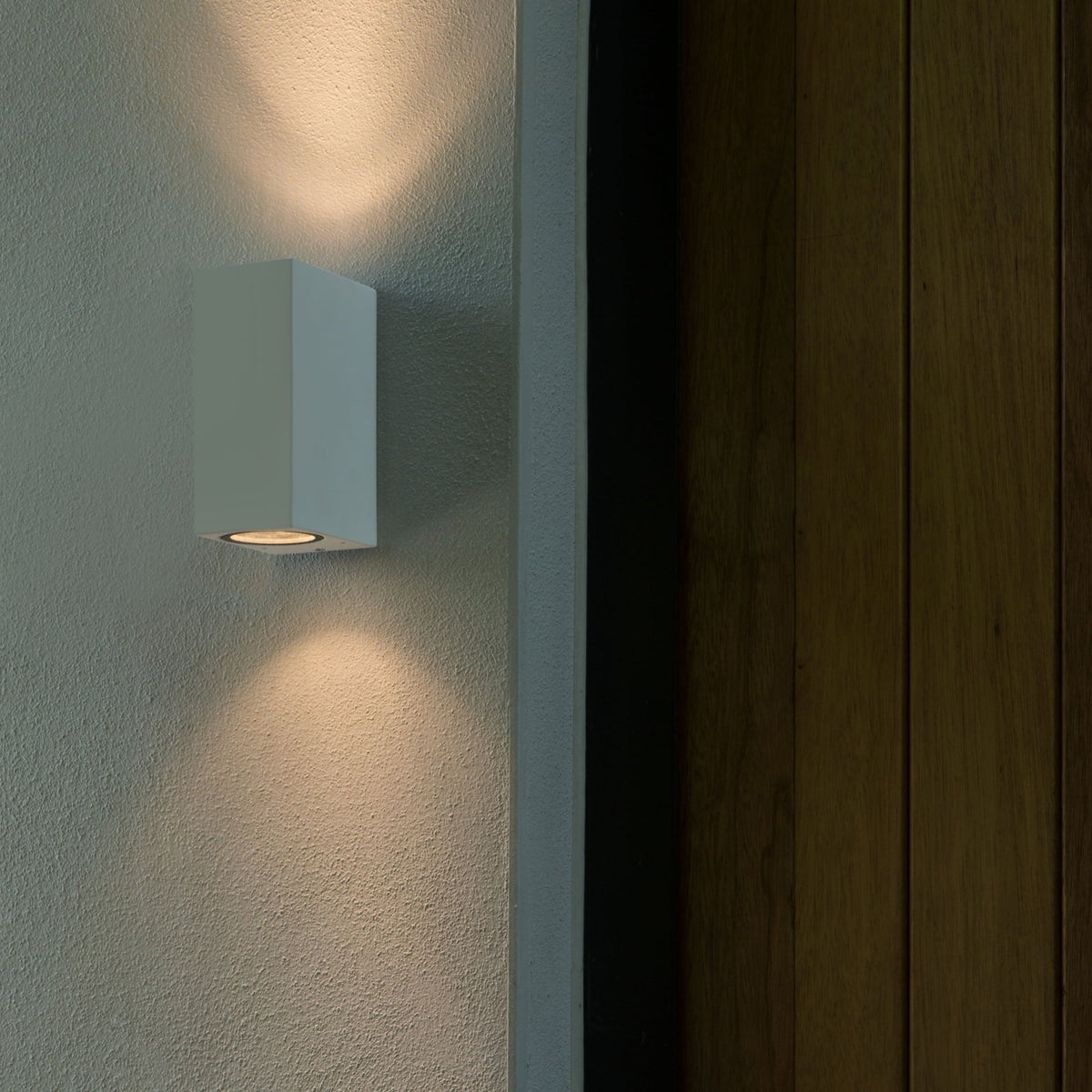 Chios 150 IP44 Exterior Up and Down Wall Light in Grey
