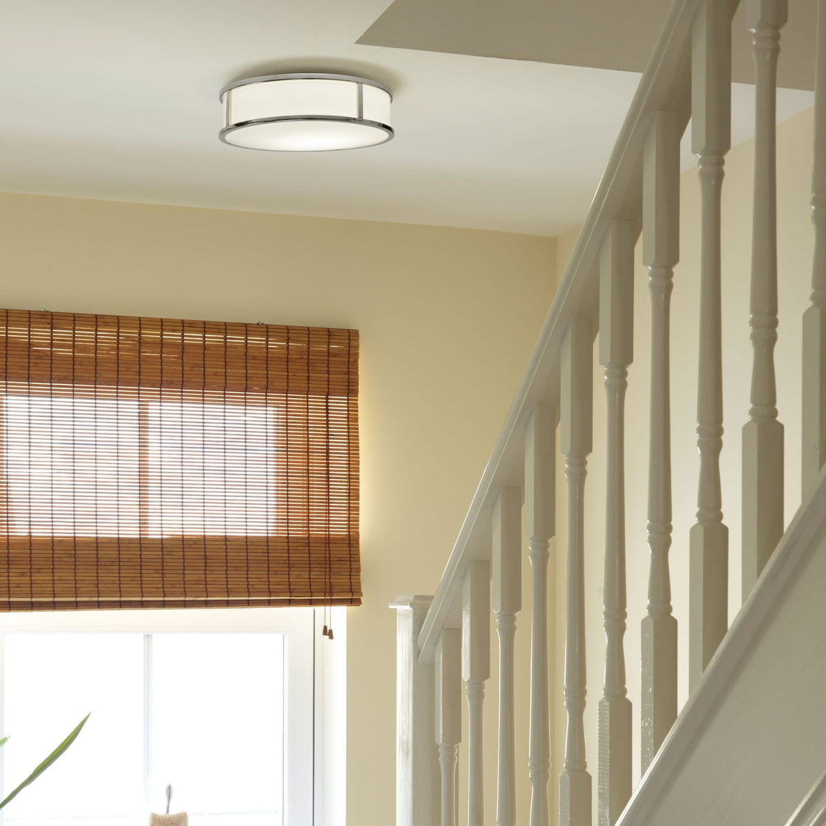 Mashiko Round 300 IP44 Ceiling Light in Chrome