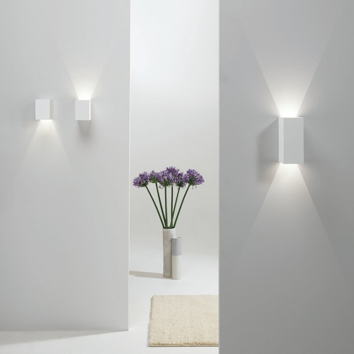 Parma 110 White Plaster Wall Light