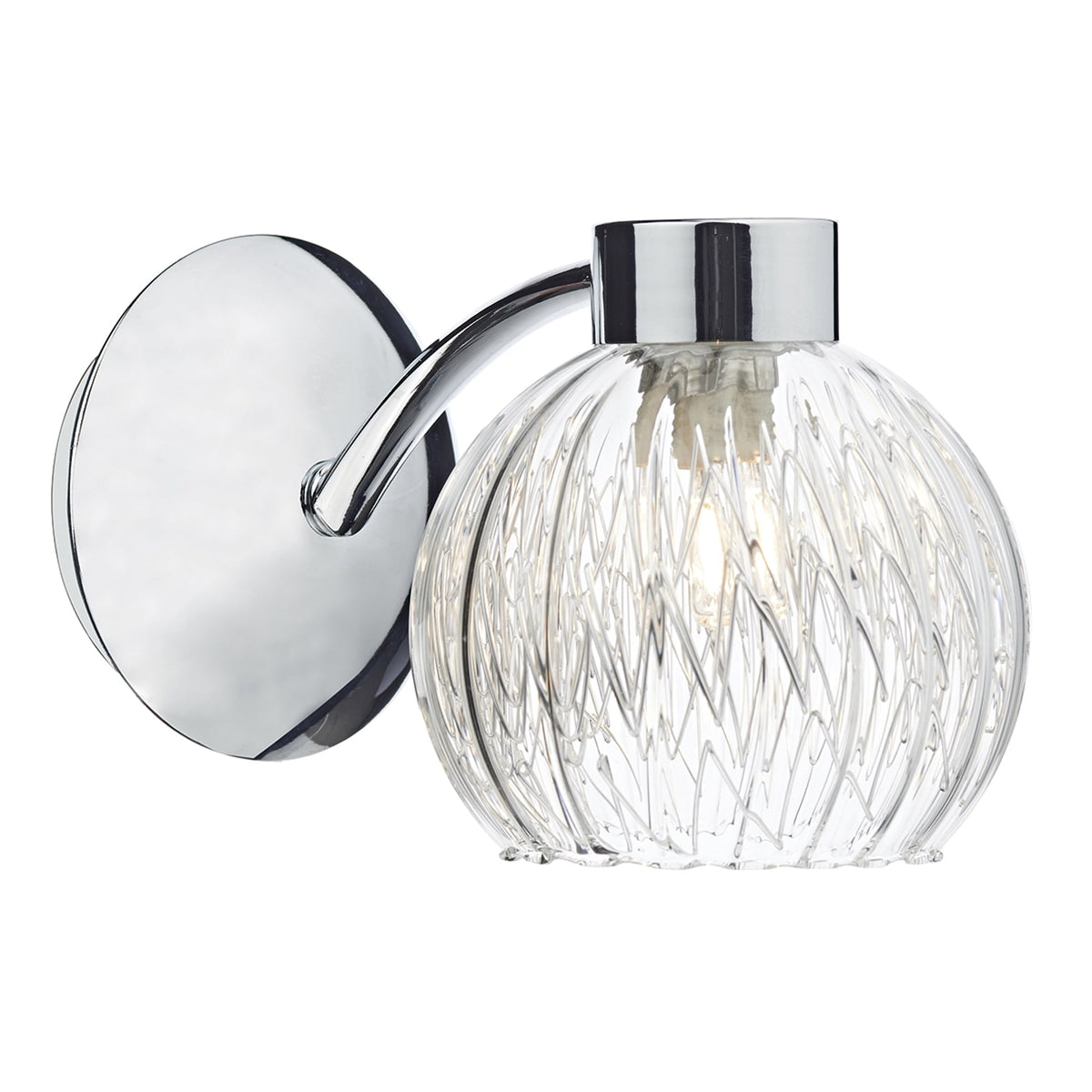 Yasmin Single Wall Light in Polished Chrome