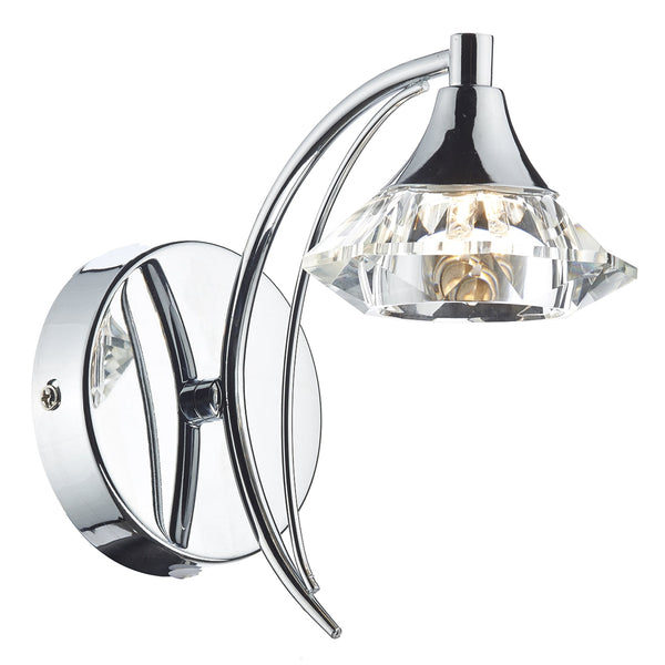 Luther Single Wall Light in Polished Chrome
