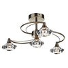 Luther 4 Light Semi Flush Ceiling Light in Antique Brass