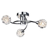Seattle Triple Light Semi Flush Fitting in Polished Chrome