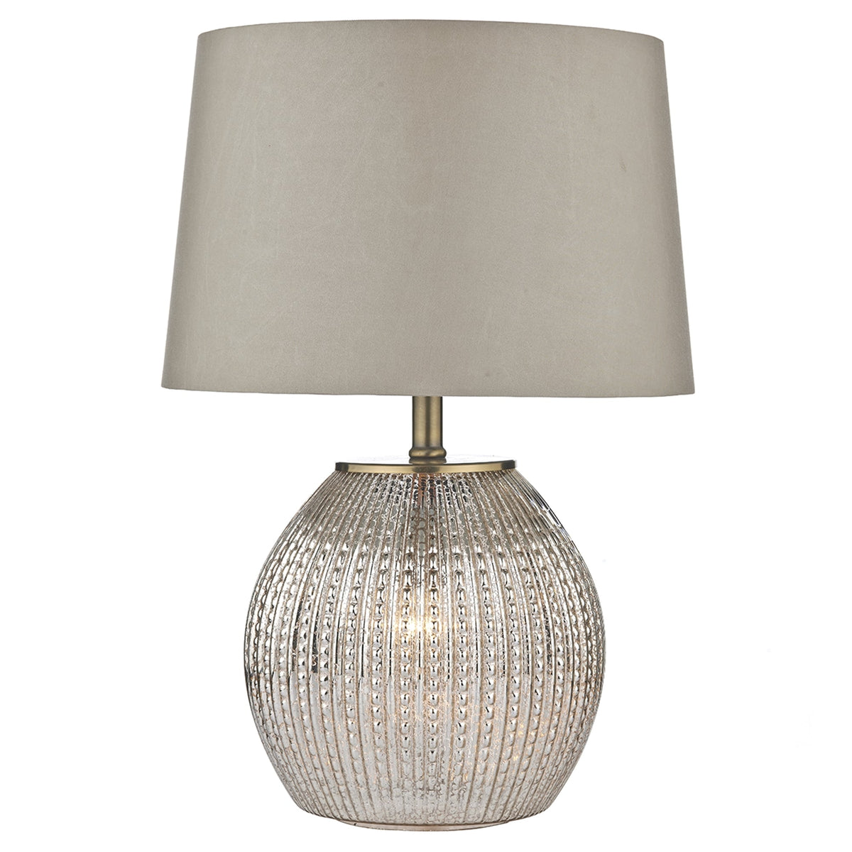 Sonia Table Lamp with Illuminated Antique Silver Glass Base