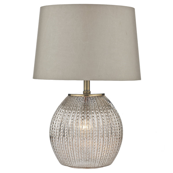 Sonia Table Lamp with Illuminated Antique Silver Glass Base