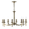 Ambassador 8 Light Chandelier Pendant in Antique Brass
