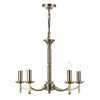 Ambassador 5 Light Chandelier Pendant in Antique Brass