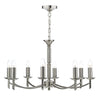Ambassador 8 Light Chandelier Pendant in Satin Chrome