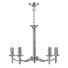 Ambassador 5 Light Pendant in Satin Chrome