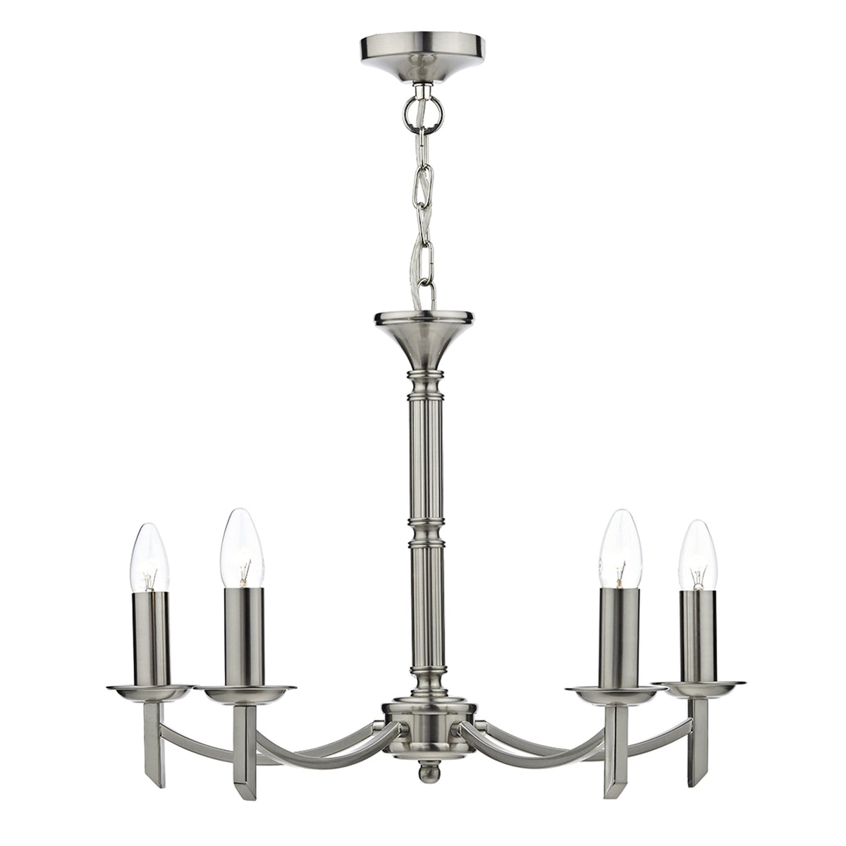 Ambassador 5 Light Pendant in Satin Chrome