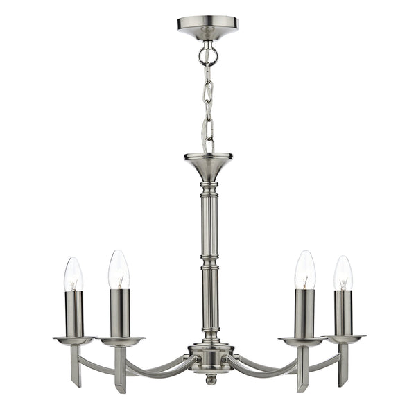 Ambassador 5 Light Pendant in Satin Chrome
