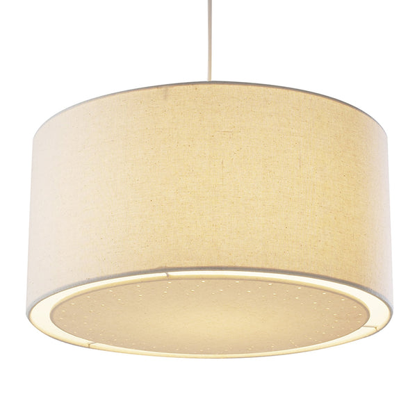 Edward Easy Fit Cream Fabric Shade with Diffuser