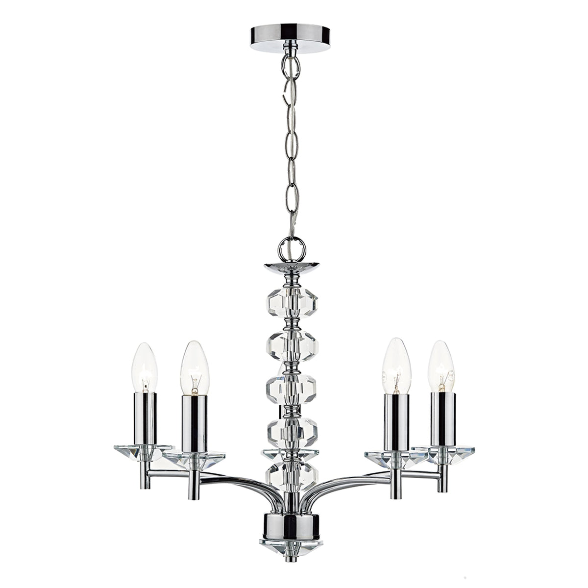 Oleana 5 Light Pendant in Polished Chrome