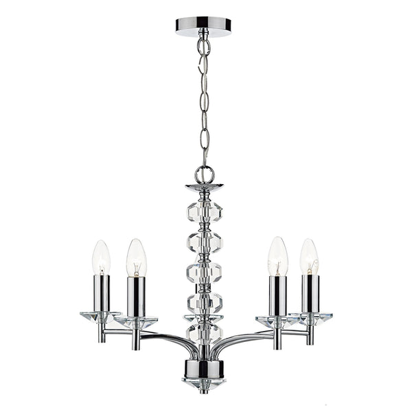 Oleana 5 Light Pendant in Polished Chrome