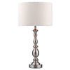 Madrid Table Lamp in Satin Chrome with White Shade