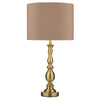 Madrid Table Lamp in Antique Brass with Beige Shade