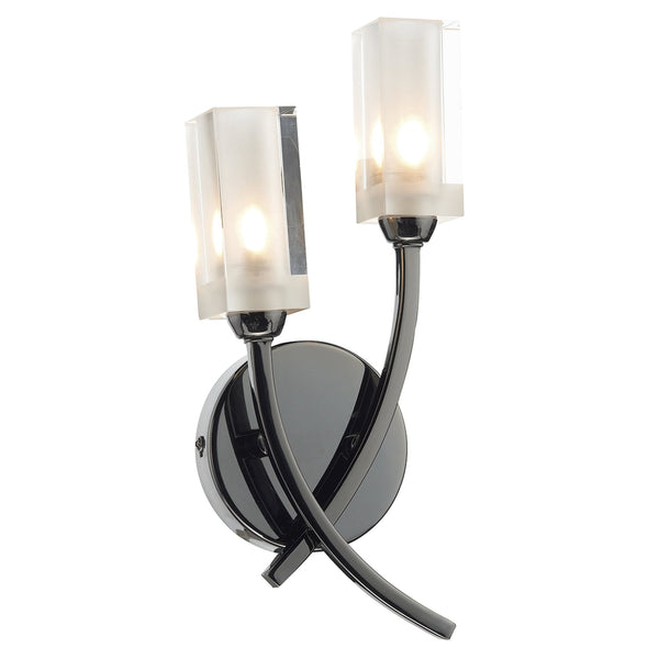 Morgan Double Wall Light in Black Chrome