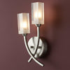 Morgan Double Wall Light in Satin Chrome