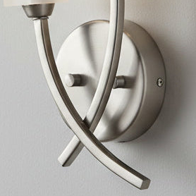 Morgan Double Wall Light in Satin Chrome