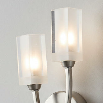 Morgan Double Wall Light in Satin Chrome