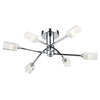 Morgan Six Light Semi Flush Fitting in Polished Chrome
