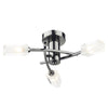 Morgan Triple Light Semi Flush Fitting in Black Chrome
