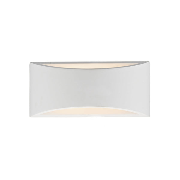 Hove 2 Light Wall Light in White Plaster