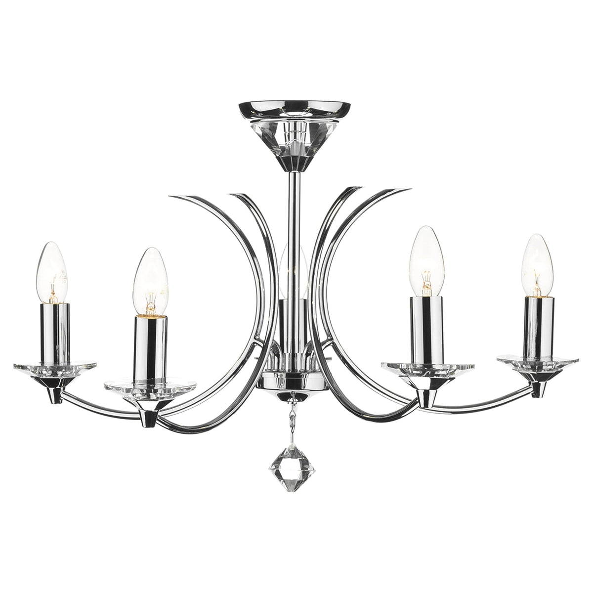 Ex Display Medusa 5 Light Pendant in Polished Chrome