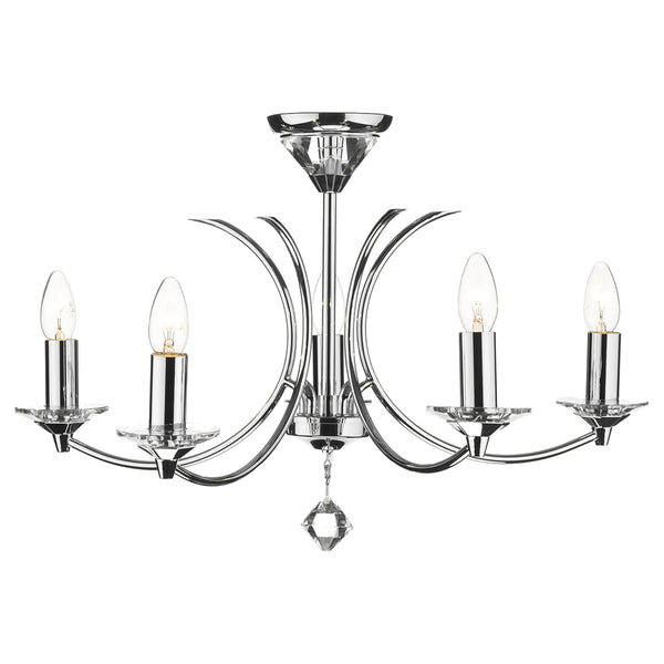 Ex Display Medusa 5 Light Pendant in Polished Chrome
