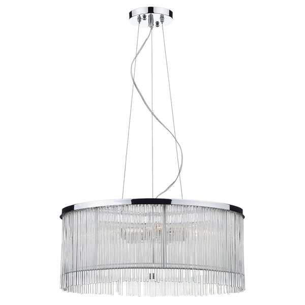 Japan Triple Light Pendant with Clear Glass Rod Shade