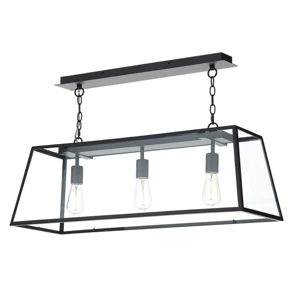 Academy 3 Light Pendant in Black