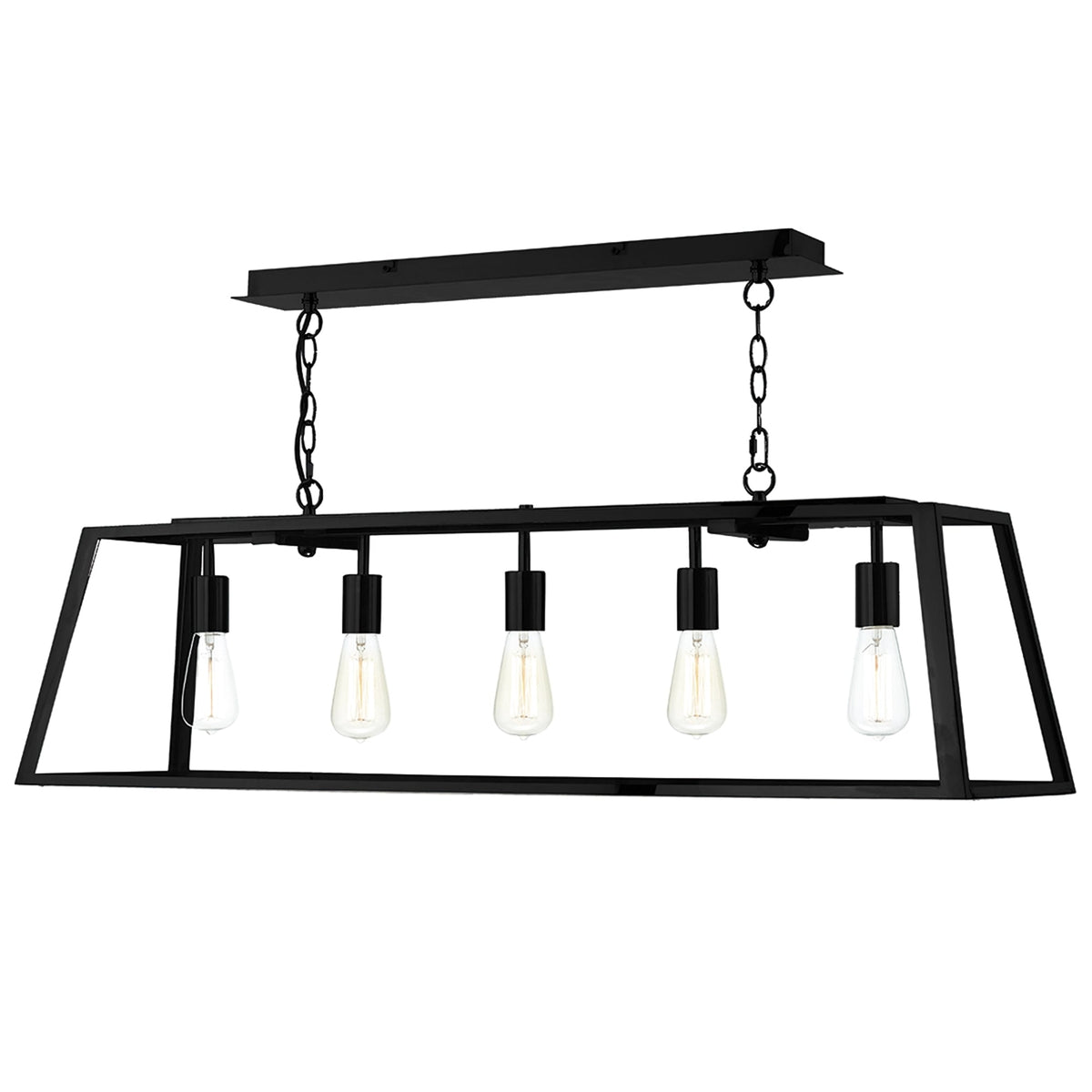 Academy 5 Light Pendant in Black