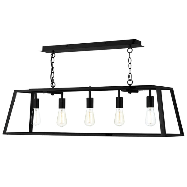 Academy 5 Light Pendant in Black