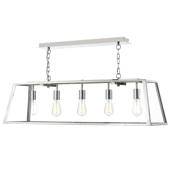 Academy 5 Light Pendant in Stainless Steel